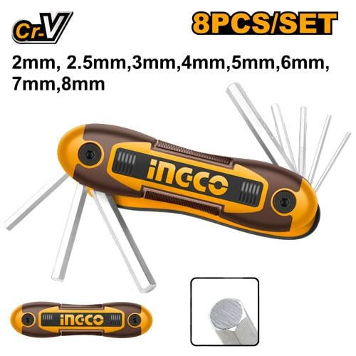 8pcs hex key( Pocket) set 2-8mmطقم الانكية 8 قطع ميدالية يد