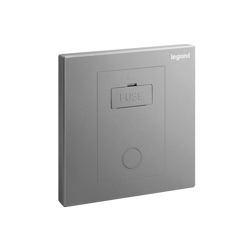 LEGRAND - Fused Connection Unit Galion, 1 Gang, Unwitched, 13A, 250V, with Cord Outlet, Dark Silver