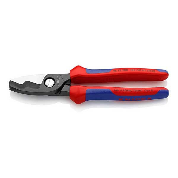 KNIPEX - Cable Shears with Twin Cutting Edge, Burnished, 200 mm