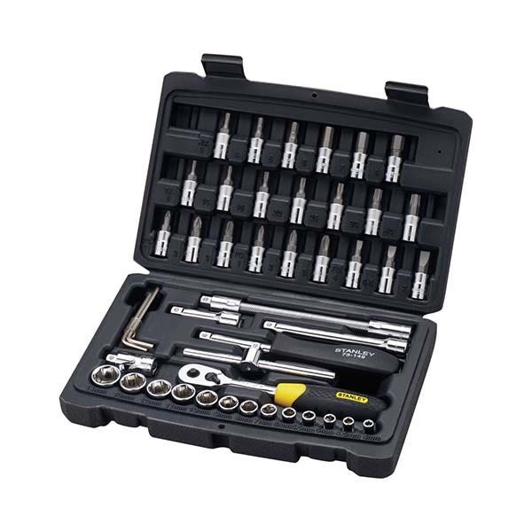STANLEY - Metric Socket Set, 1/4" Drive, 46 Pieces