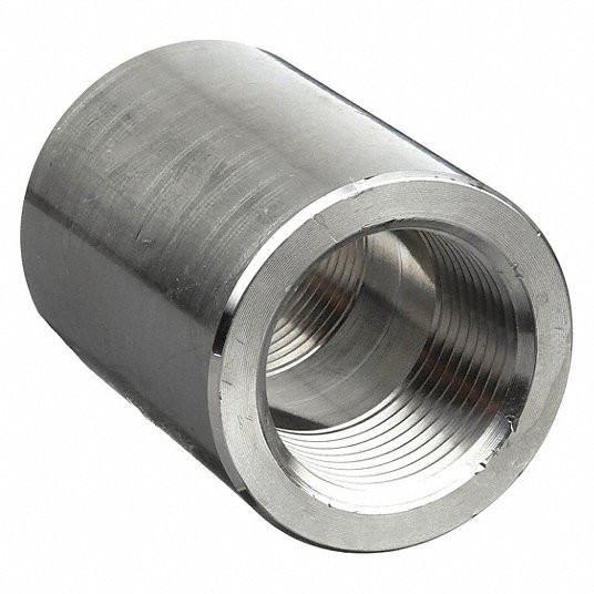 Coupling: 316 Stainless Steel, 2 in x 2 in Fitting Pipe Size, Female NPT x Female NPT, Class 3000