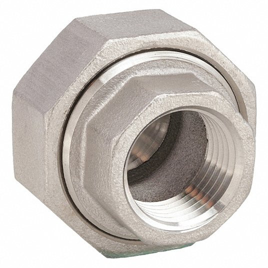 Union, 316 Stainless Steel, 1/4 in x 1/4 in Fitting Pipe Size, Female NPT x Female NPT, Class 150