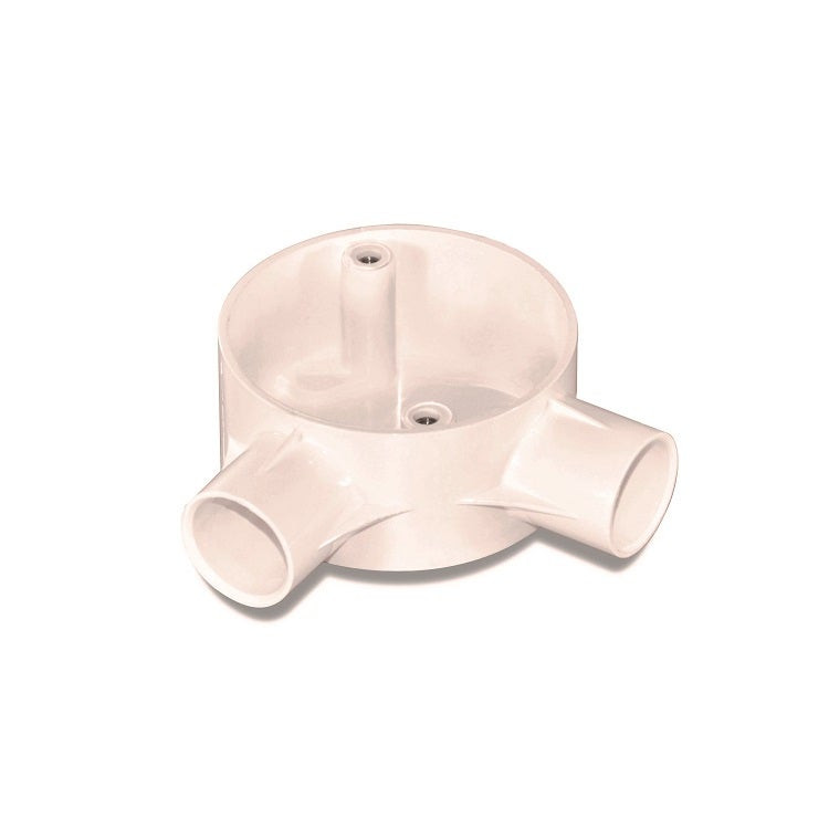 BAHRA CONDUIT - Box PVC 25mm 2 Way Angle, White