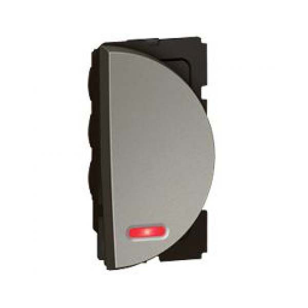 LEGRAND - 2-Way Switch Arteor, with Indicator, 10A, Round, 1 Right Module, Magnesium