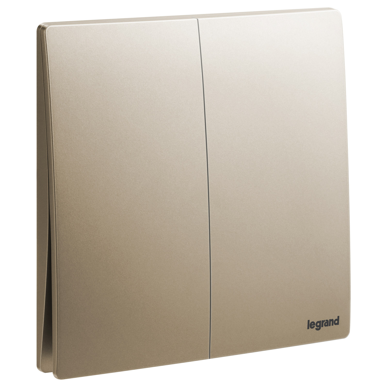 LEGRAND - Single Pole Switch Mallia, 2 Gang, 1 Way, 16 AX, 250 V~, Dark Bronze