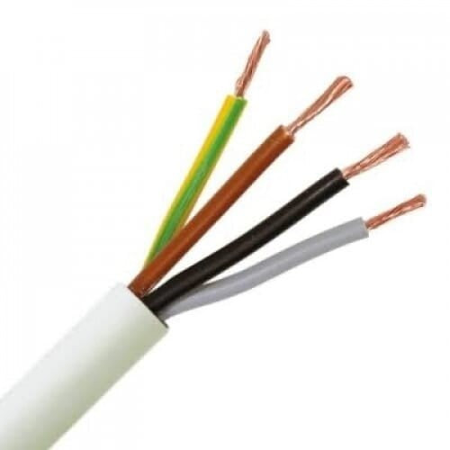 Cawable-Flexible Cables-Copper-PVC- 4×10 -91.44 M -300/500 V- White