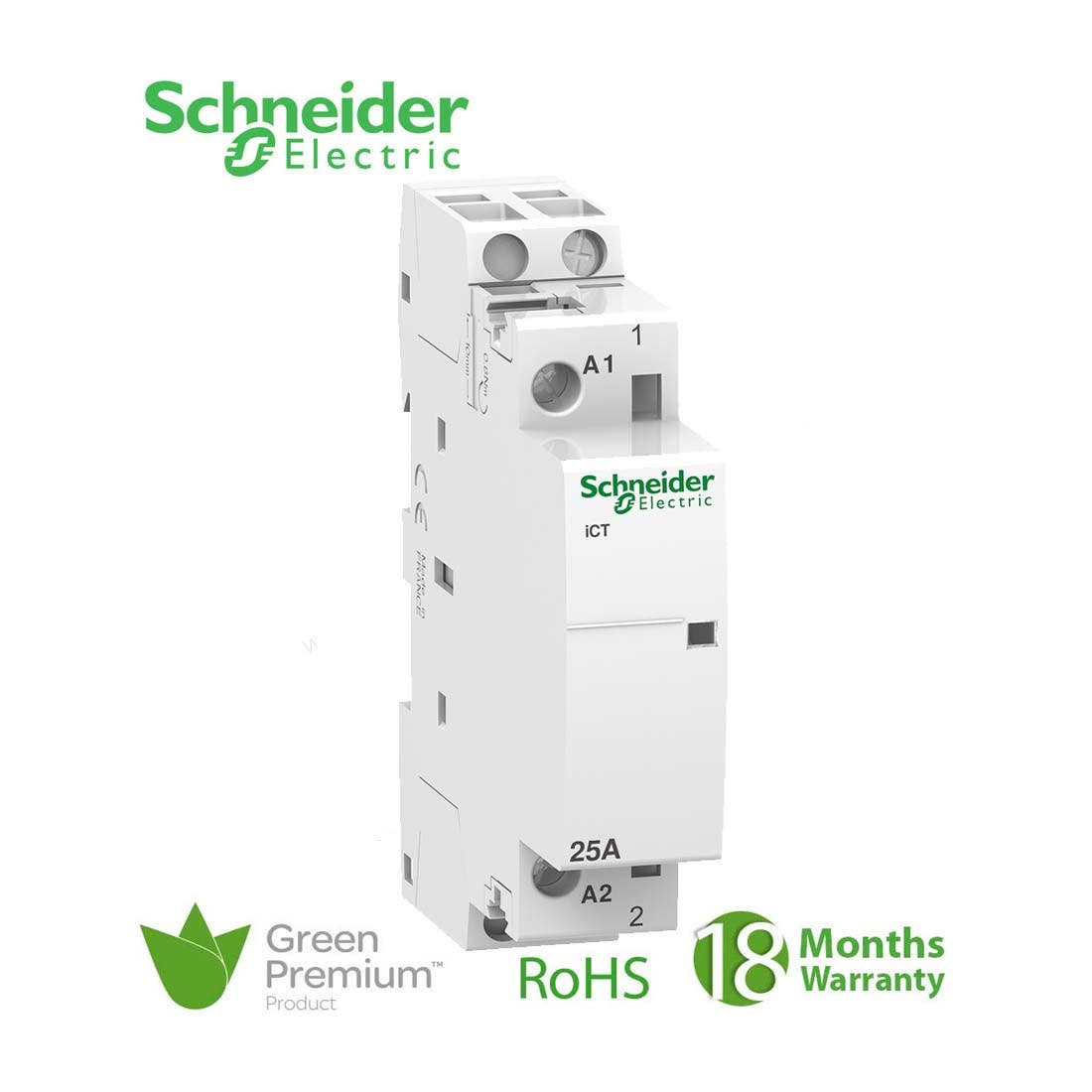 SCHNEIDER - Contactor 25A 1No 220/240 V AC 50Hz Ict