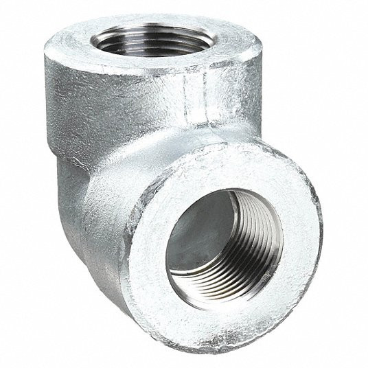 90° Elbow, Forged Steel, 1Inch x 1Inch Pipe Size, NPT x NPT, Class 3000