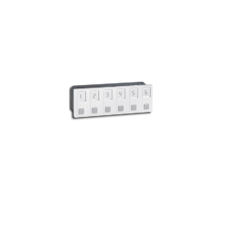 LEGRAND - Call Unit Mosaic, 6 Direction, Integrated Power Supply, 6 Modules, White