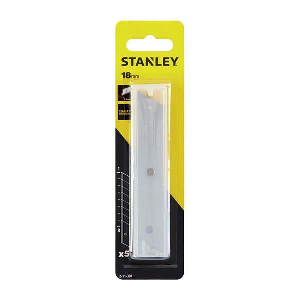 STANLEY - Snap-Off Knife Blade, 5 Pieces, 18mm