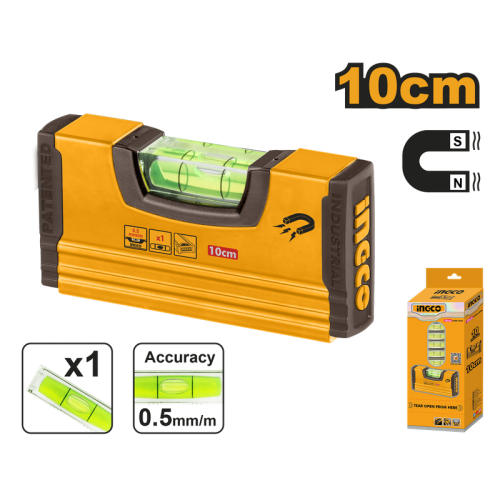 Mini spirit 10 cm with strong magnet ميزان مياه صغير 10سم مغناطيس قوى