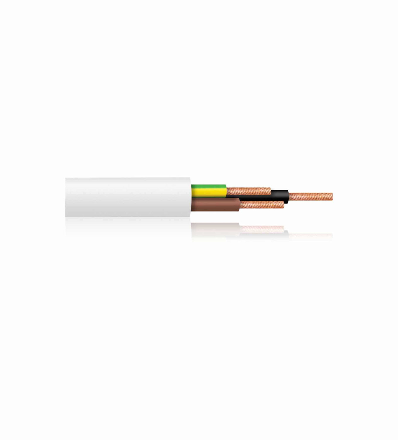 BAHRA CABLES - British Standard, Flexible Cable, 3x1.5mm, 300-500V, White