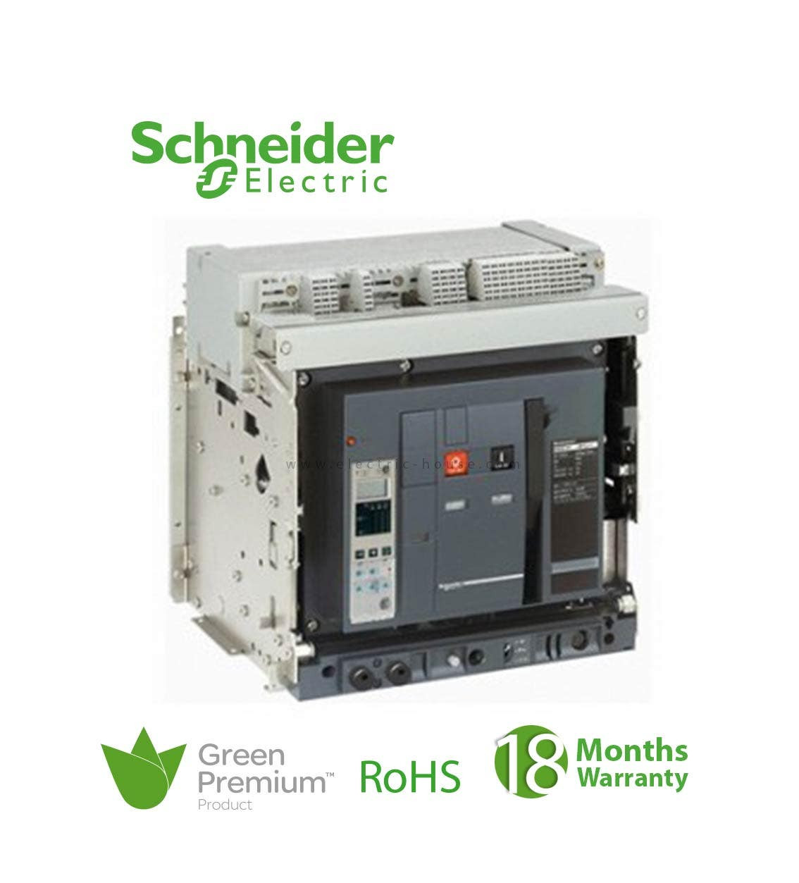 SCHNEIDER - ACB Breaker, MasterPact NW, 2500A, H1, 3 Poles, Fixed, Micrologic 2.0 E