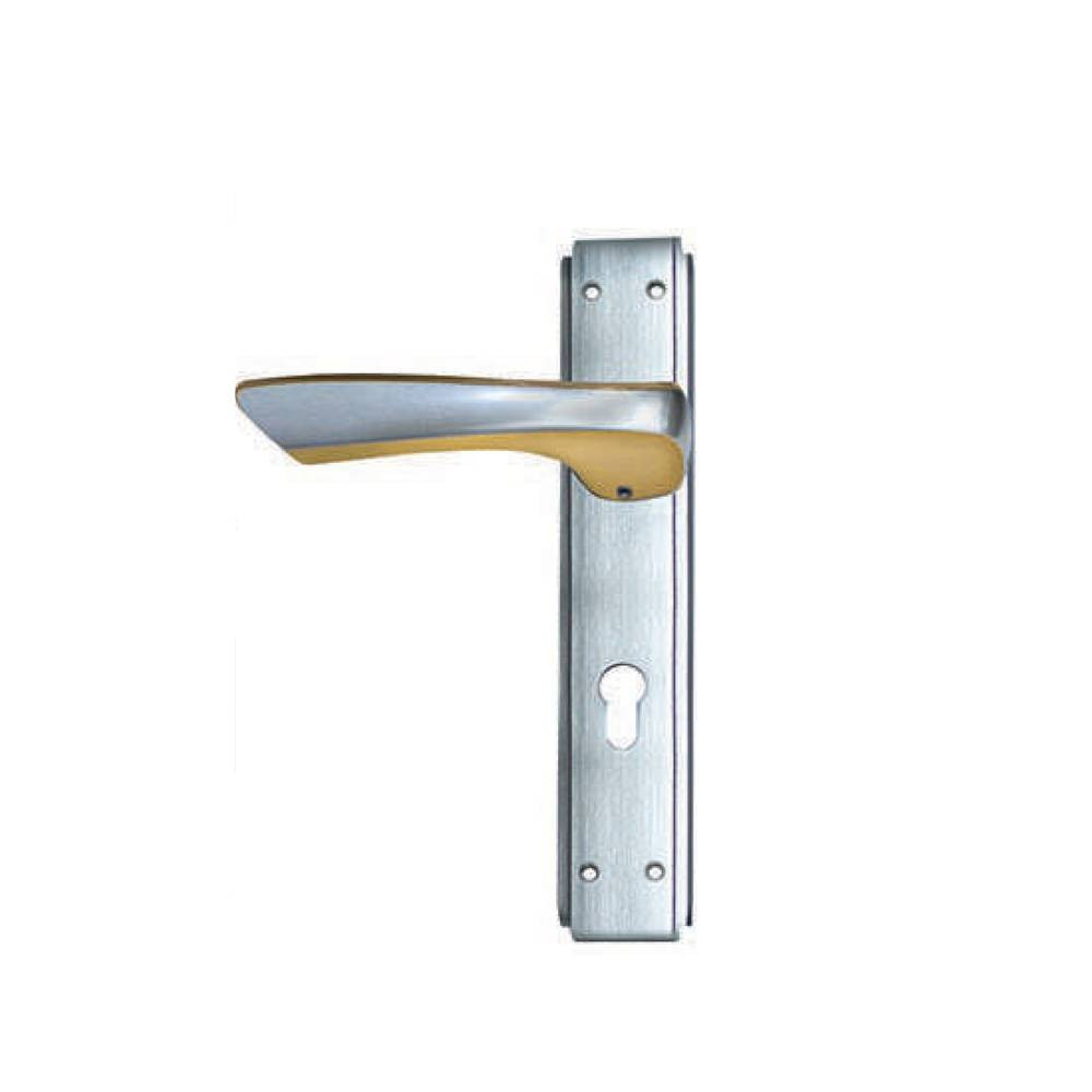 Babylon Matte Nickel/Gold Door Handle