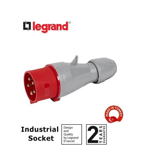 LEGRAND - Straight Plug P17, IP44, 380/415 V~, 32 A, 3P+N+E