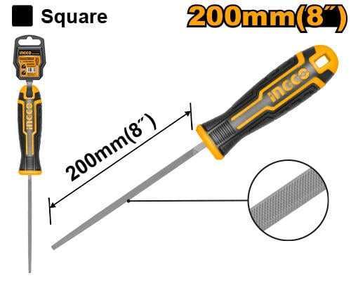 Square steel file Length 200mm 8" مبرد حديد مربع 8 بوصة