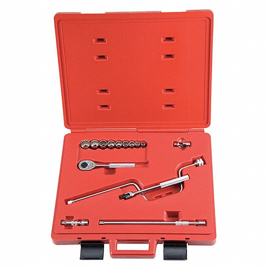 Socket Wrench Set, Socket Size Range 3/8 inch to 7/8 inch, Drive Size 3/8 inch, Drive Type Hand