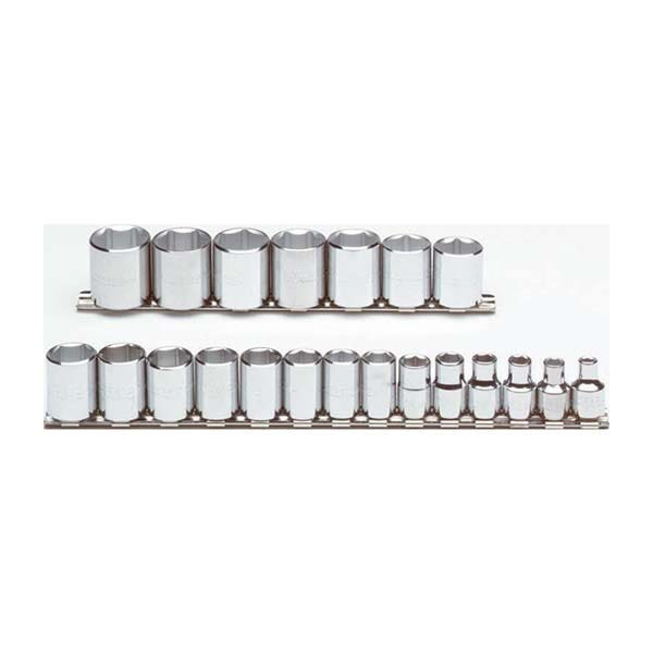 PROTO - 3/8" Drive Metric Socket Set, 21 Pieces, 6 Point