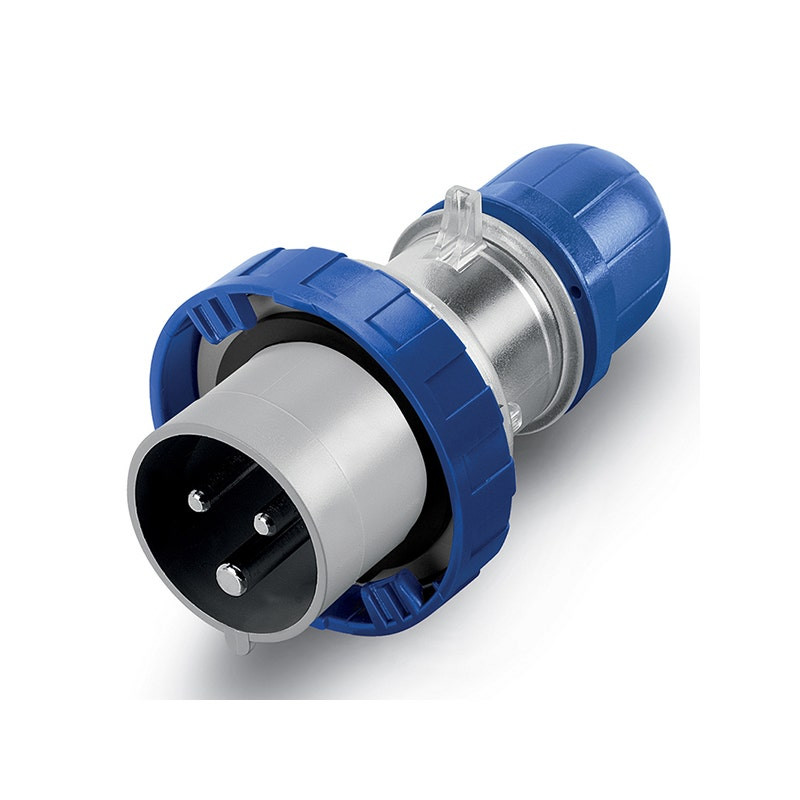 SCAME - Industrial Plug, 16A, 2P+E, 6h, IP66/IP67/IP69, 200-250V, 50Hz, 60Hz, Screw Terminals