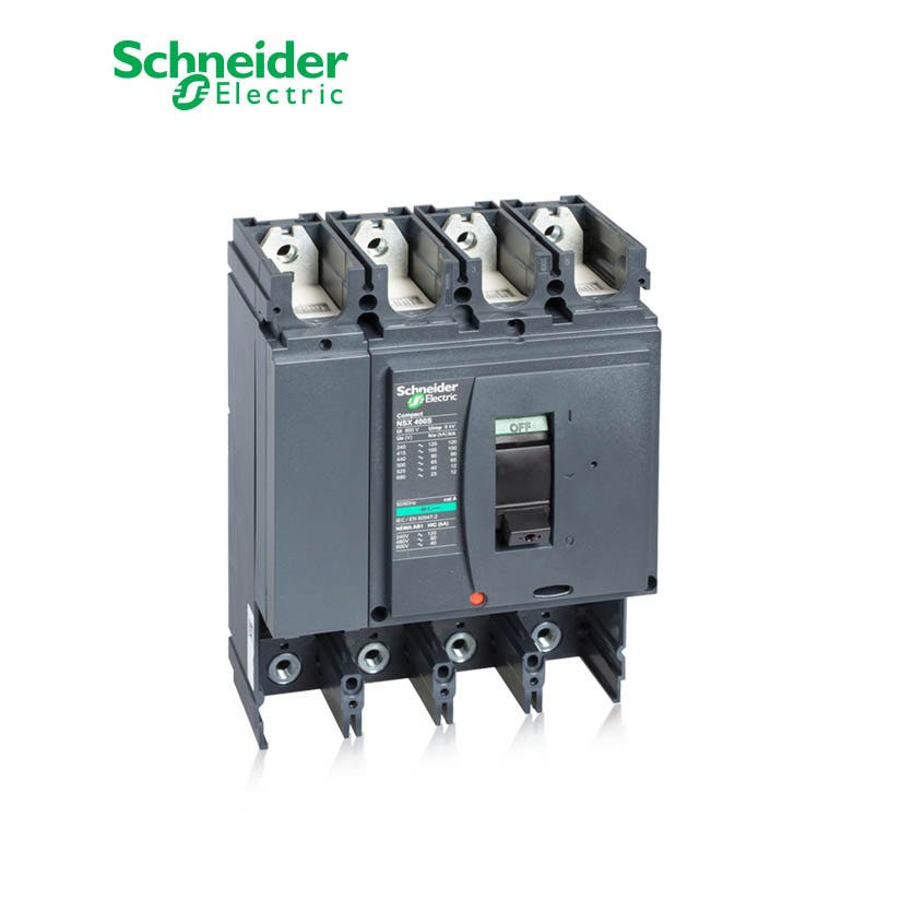 SCHNEIDER - MCCB Breaker Basic Frame, ComPact NSX400S, 400A, 4P, 100kA at 415 VAC 50/60 Hz, w/o Trip Unit 