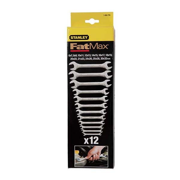 STANLEY - Fatmax® Metric Open End Wrench Set, 12 Pieces, 6-32mm