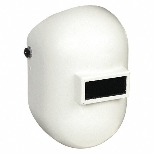 Welding Helmet, Passive, 0 Arc Sensors, White, W10, 2 inch x 4 inch, Fiberglass
