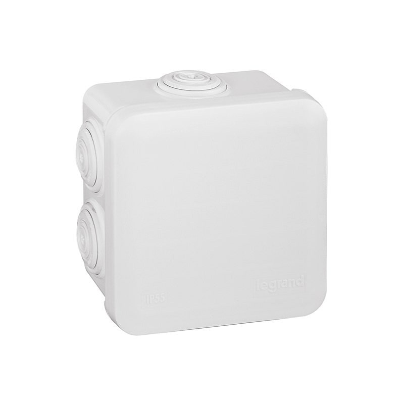 LEGRAND - Junction Box Plexo, 7 Glands, Surface Mounting, 80x80x45mm, IP55, IK07, White