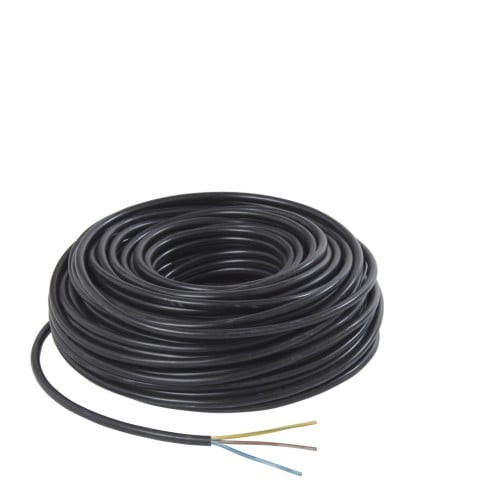 NYA/British Specification Wire 2.5mm Coil 91.44m - 450/750V - Black Copper PVC