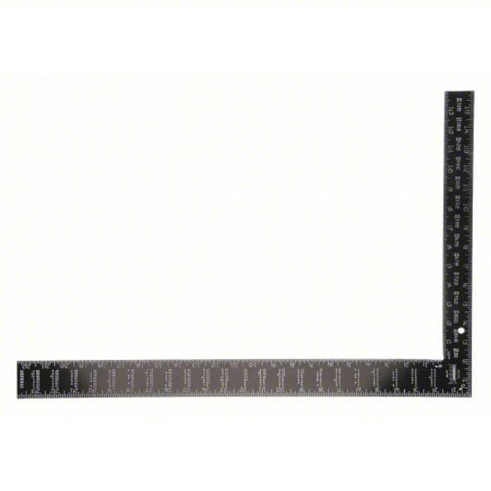 Framing Square, Aluminum, 24 x 2 inch Body Size, 16 x 1 1/2 inch Tongue Size