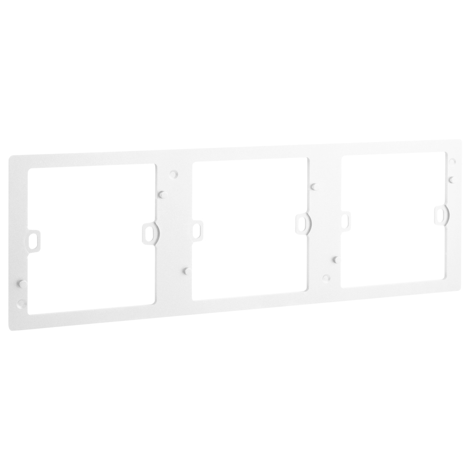 LEGRAND - Support Frame/Front Plate Mallia, 3 Gang, Matt White