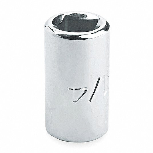 Socket, 1/2 in Drive Size, 7/8 inch Socket Size, 8-Point, Alloy Steel, Chrome Finish