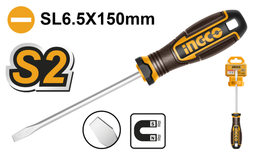 Slotted Screwdriver 6.5x150mm مفك براغي مسطح عادي 150 *6.5 ملم
