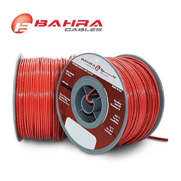 BAHRA CABLES - American Standard, THHN Wire, 6 AWG, 600V, Red