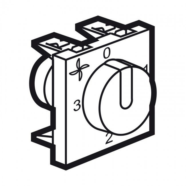 LEGRAND - Fan Control Ac Speed 4-Post 2Mod, Magnesium Arteor