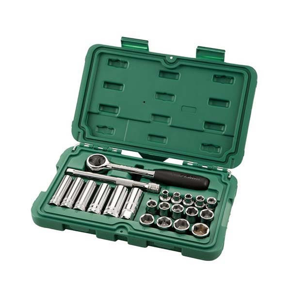 SATA - 3/8" Drive Metric Socket Set, 6 Point, 22 Pieces