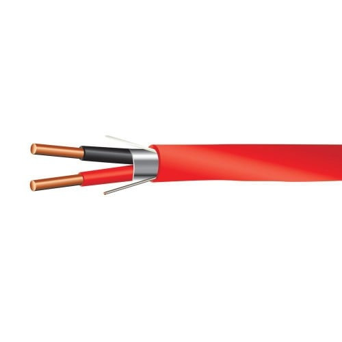 "B3- Fire Alarm Cable - AWG 16- Shielded- Dual Conductor- 305m-Red "