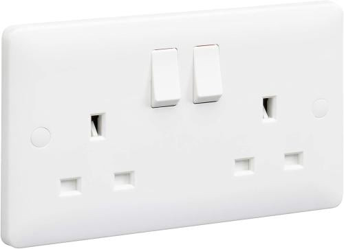 Double 13 amp socket with switch from MK