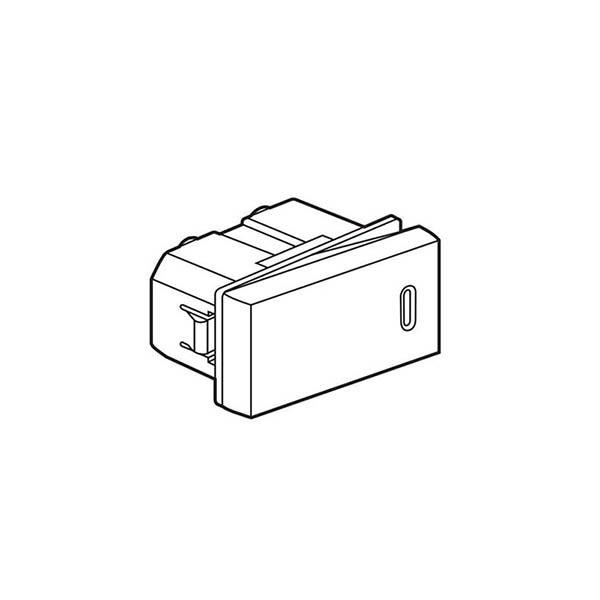 LEGRAND - 2-Way Switch Arteor, with Locator, 16A, Square, 1 Module, Magnesium