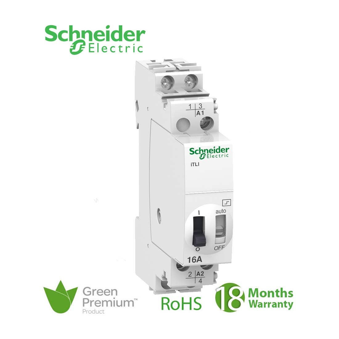 SCHNEIDER - Impulse Relay 16A 1No 1Nc 48V AC 50-60Hz 24 V DC ITLi