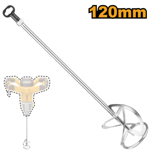 Mix paddle Diameter 120mm Length:600mmريشة خلاط بويا 600 ملى