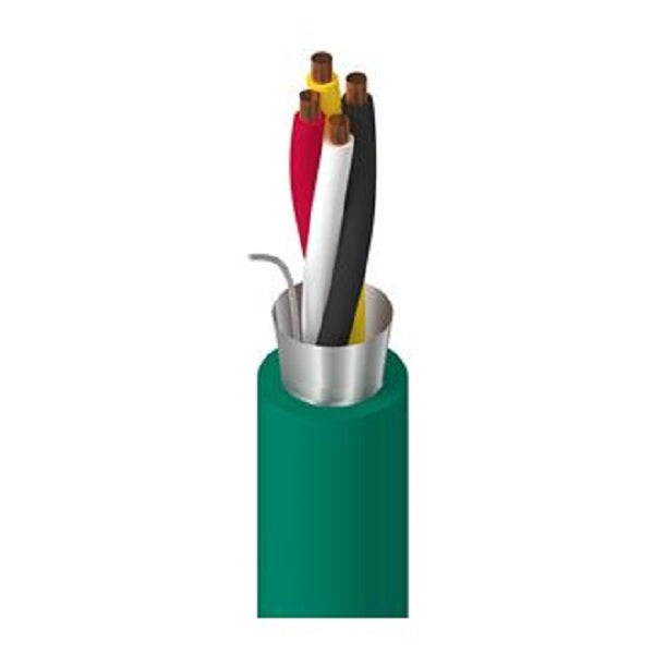 BELDEN - KNX Cable, 2P, 0.8 mm, Solid BC, PE Insulation, Shielded, LSZH Jacket, Drainwire, CPR Eca, Green, 1000M/Reel
