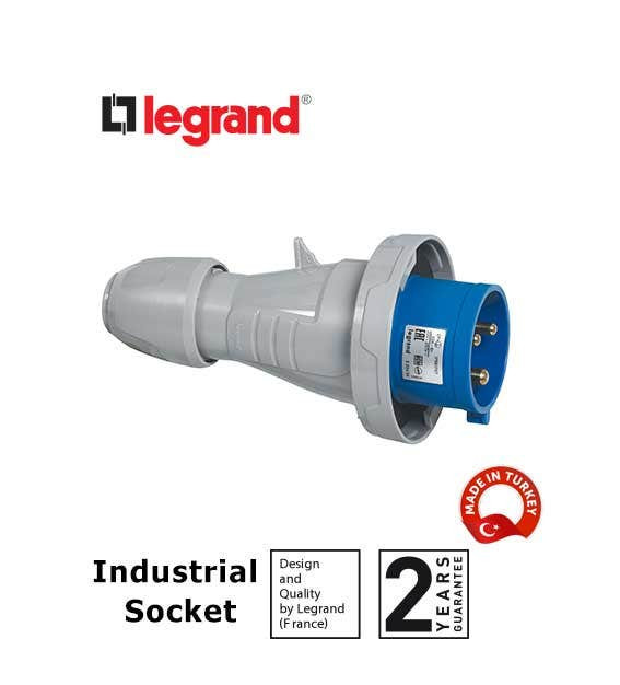 LEGRAND - Sraight Plug P17, IP66/67, 380/415 V~, 32 A, 2P+E
