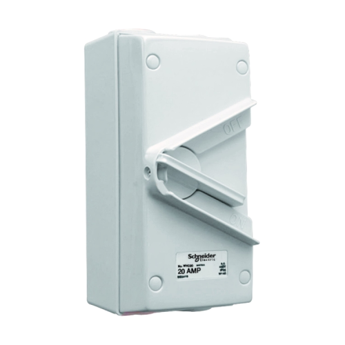 Schneider-Surface Mount Double Pole Isolating Switch-20A- 440V -WHD20