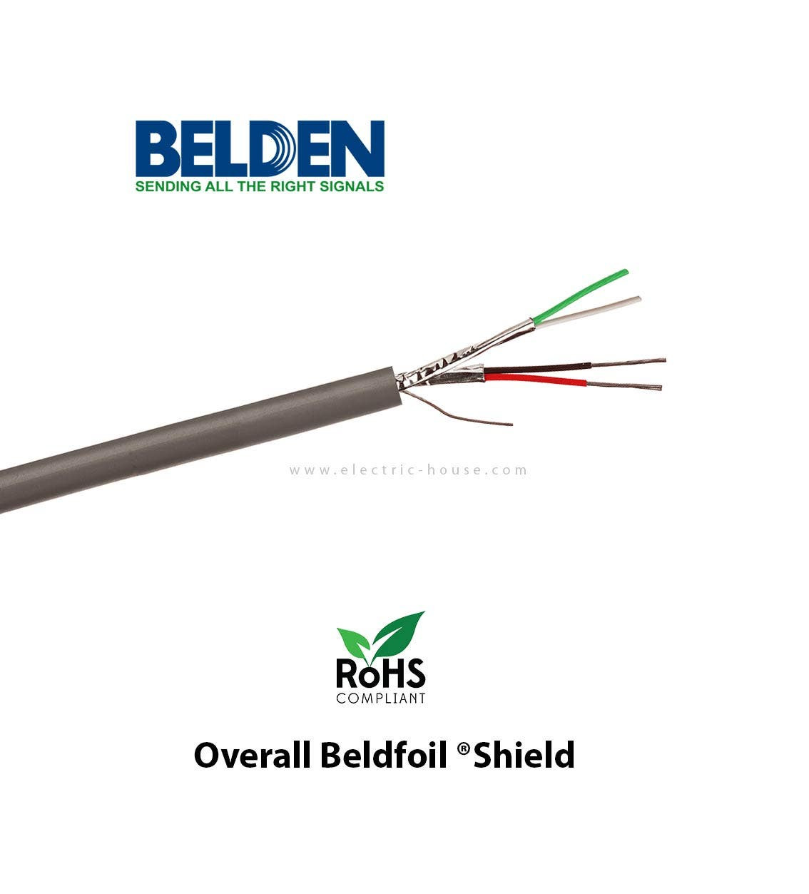 BELDEN - 2P*22 AWG TCU/PP/FS/PVC, Chrome, 305 Meters/Roll