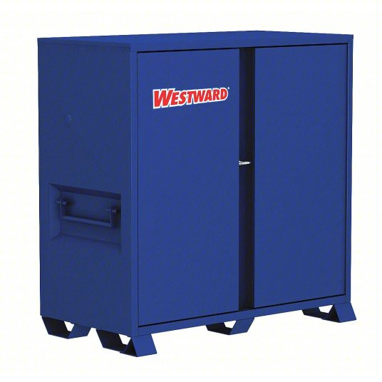 Storage Cabinet, Steel, Blue, 2 Doors