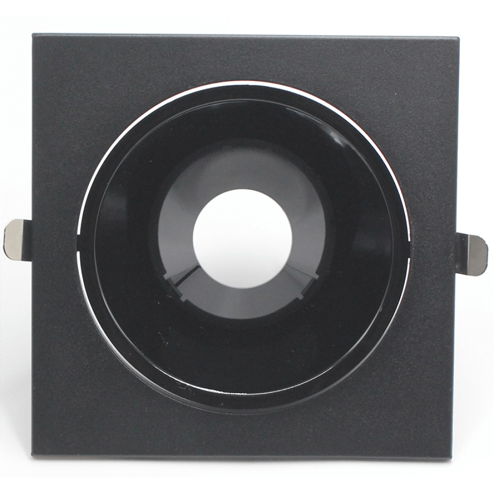 RAMES ALUMINUM RECESSED LUMENZ Black Single Square