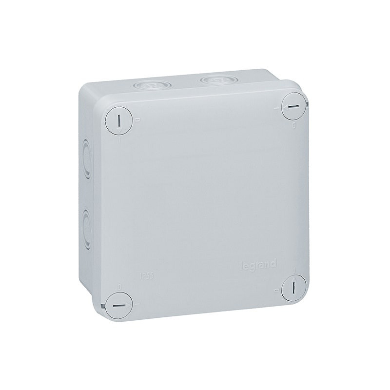 LEGRAND - Junction Box Plexo, 7 Glands, IP55, 105x105x55mm, Square, Grey