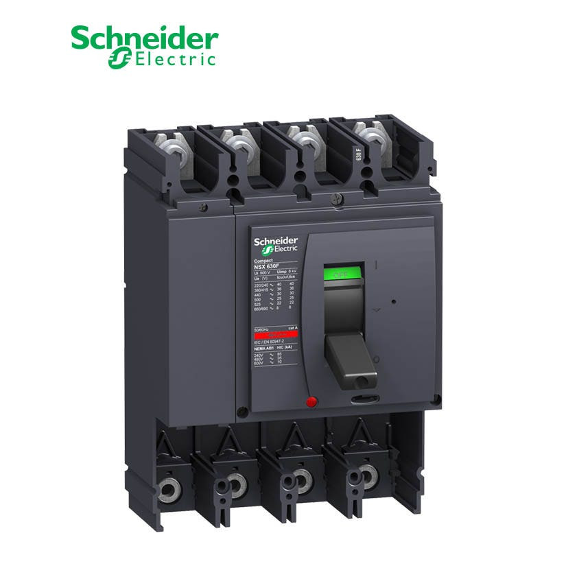 SCHNEIDER - MCCB Breaker Basic Frame, ComPact NSX630F, 630A, 4P, 36kA at 415 VAC 50/60 Hz, w/o Trip Unit 