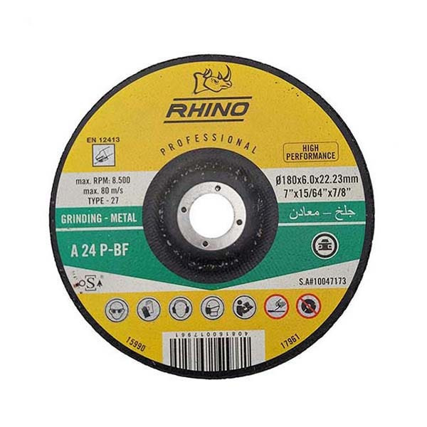 RHINO - Metal Grinding Disc, 180 x 6.4 x 22.23 mm, 5 pieces