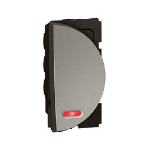 LEGRAND - 2-Way Switch Arteor, with Indicator, 20A, Round, 1 Right Module, Magnesium